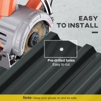 Outsunny Corrugated Roofing Sheets, Pack of 24, Galvanised Metal Roofing Sheets for Greenhouse, Garage, Storage Shed, Carport, 129 x 45cm, Dark Grey(m-5)