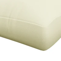 Outsunny Lot de 2 coussins assise et dossier pour banc banquette, palette 2 places dim. 120L x 80l x 12H cm Polyester crème(m-8)