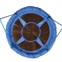 HOMCOM Ø100 cm Nestschaukel Kinderschaukel Vogelnestschaukel Outdoor Schaukel für Kinder Garten Oxford Blau(m-8)