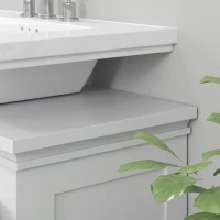 HOMCOM 15 x 20cm 'U' Cut Out Bathroom Storage Cabinet - White(m-9)