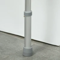 HOMCOM Barra de Seguridad para Inodoro con Asas Antideslizante Bolsillo Anchura y Altura Ajustable 55-62x47x64-74 cm Plata(m-9)