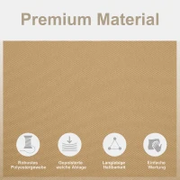 Outsunny Bankauflage Gartenmöbel-Polster Polsterauflage, 120 x 50 x 5 cm, Beige(m-5)