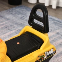 HOMCOM Porteur Enfant Voiture Enfant Tank Coffre klaxon Jaune(m-8)