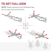 HOMCOM 7ft Unlit Artificial Christmas Tree, Pencil Slim Xmas Tree with Solid Stand and Realistic Branches, Green(m-5)