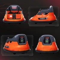 HOMCOM Bumper Car, 360° Rotation Spin 12V Kids Electric Car with Lights, Music, for Ages 1.5-5 Years - Orange(m-8)