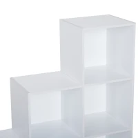 Homcom Meuble de Rangement à 6 Casiers Blanc 92 x 30 x 92 cm(m-7)