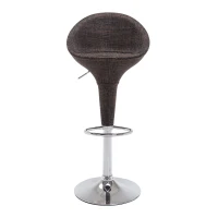 HOMCOM Set of 2 PCs Rattan Style Adjustable Bar Stool Gas Lift Swivel Metal Pub Chair Club Kitchen Furniture Breakfast Seat w/ Chrome Base and Footrest(m-1)