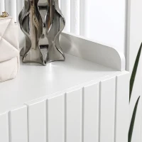 HOMCOM Mueble Zapatero con 2 Puertas Armario de Zapatos para 15 Pares de Zapatos para Pasillo Entrada 60x33x100cm Blanco(m-8)