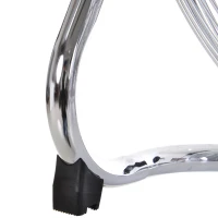 HOMCOM 20" Chrome Metal Floor Fan with Tilting, High Velocity, 3 Speed, Portable Gym Fan for Home Office, Silver(m-9)