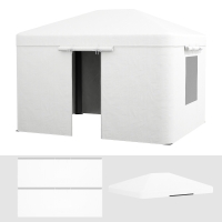 Outsunny Pavillon-Ersatzdach Ersatzvordach, wetterbeständig, 360  x 300 x 270 cm, Weiß