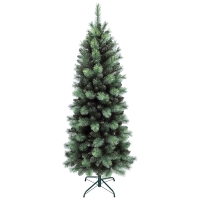 HOMCOM Árbol de Navidad 180 cm Árbol de Navidad Artificial con 528 Ramas y Patas de Metal para Interior Verde