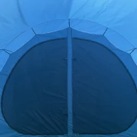 Outsunny Tenda da Campeggio per 5-6 Persone con 2 Porte, Finestre e Tasche Portaoggetti, 475x315x215 cm, Blu(m-9)