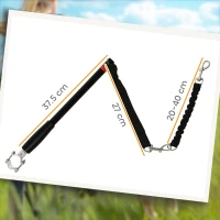 PawHut Dog Lead for Bicycle, Dog Leash for Cycling, Training, Jogging, Black(m-3)