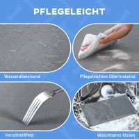 PawHut Erhöhtes Hundebett mit Holzbeine, 90cm x 50cm Abwaschbares Haustierbett Hundeliege mit Kissen, Haustierliege Hängebett Hundeschlafplatz für kleine bis mittelgroße Hunde, Natur+Hellgrau(m-6)