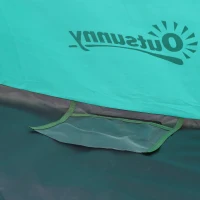 Outsunny Tente tipi camping 4 pers. max. - 2 grandes portes avec moustiquaires - structure acier - dim. 2,15L x 2,15l x 2H m polyester oxford vert(m-7)