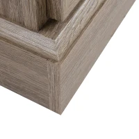 HOMCOM Aparador de Cocina Moderno con Puerta de Vidrio Soporte para 6 Copas y Botellero 79x39x92 cm Café(m-8)