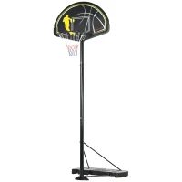 SPORTNOW 2.3-3m Basketball Hoop and Stand with High Strength PE Backboard and Weighted Base, Portable on Wheels(m-11)