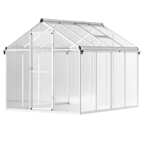 Outsunny 8 x 6ft Aluminium Frame Greenhouse(m-1)