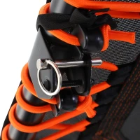 HOMCOM Fitness-Trampolin, Trampolin für Kinder und Erwachsene, Gartentrampolin, Stahl+Kunststoff+EVA, Orange+Schwarz, 122 x 122 x 122-138 cm(m-8)