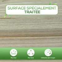 Outsunny Jardinière sur Pieds Potager avec étagère à Lattes dim. 91L x 51l x 76H cm Bois Sapin Autoclave(m-7)