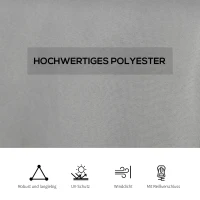 Outsunny Ersatzvorhang für Pavillon, 4er-Set, für 3x4m Pavillons, 352x205cm, Hellgrau(m-7)