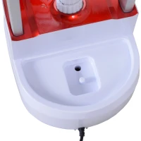 HOMCOM Défroisseur vapeur vertical 1950 W 32g/min, réservoir d'eau de 2 litres, tige télescopique, fer vertical autonomie 45min, 11 températures réglables, prêt en 38s, planche et cintre fournis rouge(m-9)