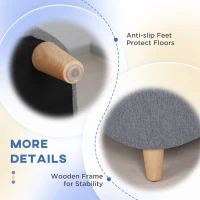 PawHut Dog Sofa, pet Bed, with Soft Cushion, Washable Cover, for Small, Medium & Large Dogs - Grey(m-7)