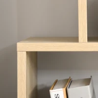 HOMCOM Bibliothèque étagère Zig zag Design Contemporain 70L x 24l x 178H cm Panneaux Particules Bois naturel(m-9)