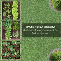 Outsunny Letto per Orto Rialzato in Legno, Fioriera da Giardino per Piante e Ortaggi, 117x117x30cm(m-6)
