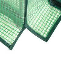 Outsunny Foliengewächshaus Balkon mit 4 Ablagen Mini Gewächshaus Treibhaus Tomatenhaus Pflanzenhaus Frühbeet Metall Grün 80 x 49 x 160 cm(m-8)