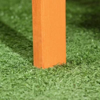 Pawhut Clapier sur pied cage à lapin avec toit ouvrant porte verrouillable tiroir à déjection coulissant bois de sapin traité dim. 90L x 45l x 65H cm bois naturel et vert(m-9)