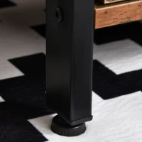 HOMCOM Libreria Moderna Stile Industriale con 3 Mensole e Armadietto a 2 Ante Casa e Ufficio, Legno e Metallo, Marrone Rustico, 70x30x120cm(m-8)