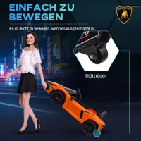 AIYAPLAY Elektroauto für Kinder von 3-5 Jahren, sanfter Antrieb, fernsteuerbar, mit Hupe, Kunststoff und Metall, Orange(m-5)