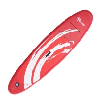 Outsunny Tavola SUP Gonfiabile con Pagaia, Accessori e Zaino di Trasporto, 300x76x15cm, Rosso e Bianco(m-10)