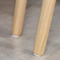 HOMCOM Lot de 2 tables basses gigognes design scandinave pieds en bois et plateau en bois, blanc(m-8)