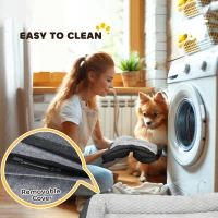 PawHut Calming Dog Bed Pet Mattress w/ Removable Cover, Anti-Slip Bottom, for Large Dogs, 120L x 80W x 22Hcm - Charcoal Grey(m-8)