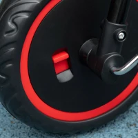 AIYAPLAY Kinderdreirad mit Beckengurt, 2 Körben, höhenverstellbarer Sitz, Metallrahmen, für Kinder 2-5 Jahre, schwarz+rot(m-8)