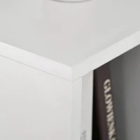 HOMCOM Modern Bookcase with 6 Cubes and Bottom Drawer, Bookshelf, Free Standing Display Cabinet, Storage Unit for Home, Office, Living Room, Study, White(m-9)