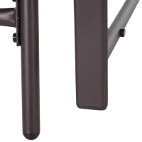 Outsunny Set Mobili per Esterno con 2 Sedie a Dondolo e Tavolino, in Acciaio Marrone e Tessuto Grigio(m-6)