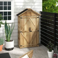 Outsunny Armoire de jardin abri jardin remise pour outils sur pied toit en asphalte imperméable doubles portes verrouillables(m-2)