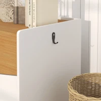 PawHut Katzentoilette, ausziehbar, Schrankdesign, Streufach, 78x50x51cm, Eiche/Weiß(m-8)