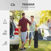 Outsunny Feldbett faltbar Campingbett mit Tragetasche 196 x 64 x 45 cm Gästebett bis 120 kg für Outdoor, Camping Reisen(m-4)