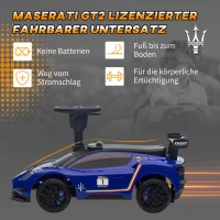 AIYAPLAY Rutschauto, Lizenzfahrzeug, interaktive Hupen- und Musikknöpfe, Kunststoff und Stahl, Blau, 65 x 29 x 37 cm(m-4)