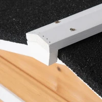 PawHut Kleintierstall mit Freigehege inkl. Rampe Asphaltdach Tannenholz Schwarz + Weiß + Natur(m-8)
