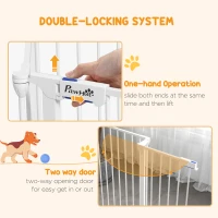 PawHut 6 Panels Foldable Dog Playpen, Puppy Pen Crate with Door - White(m-6)