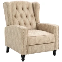 HOMCOM Chesterfield-Style Reclining Armchair - Beige(m-11)