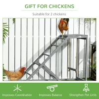 PawHut Walk-in Galvanised Steel Chicken Run with Chicken Activity Shelf and Cover, 3 x 6 x 2m(m-7)