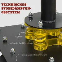 SPORTNOW Boxstand, zwei Speedballs, drehbare Boxstange, Kickpolster, höhenverstellbar, Stahl, 107 x 36 x 140-205cm(m-7)
