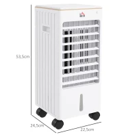 HOMCOM Refroidisseur d'air ventilateur humidificateur 3 en 1 avec télécommande, minuterie, oscillation, affichage LED(m-3)