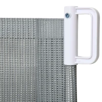 PawHut Barrière de sécurité barrière animaux rétractable automatique 1,15L x 0,83H m teslin métal gris(m-9)